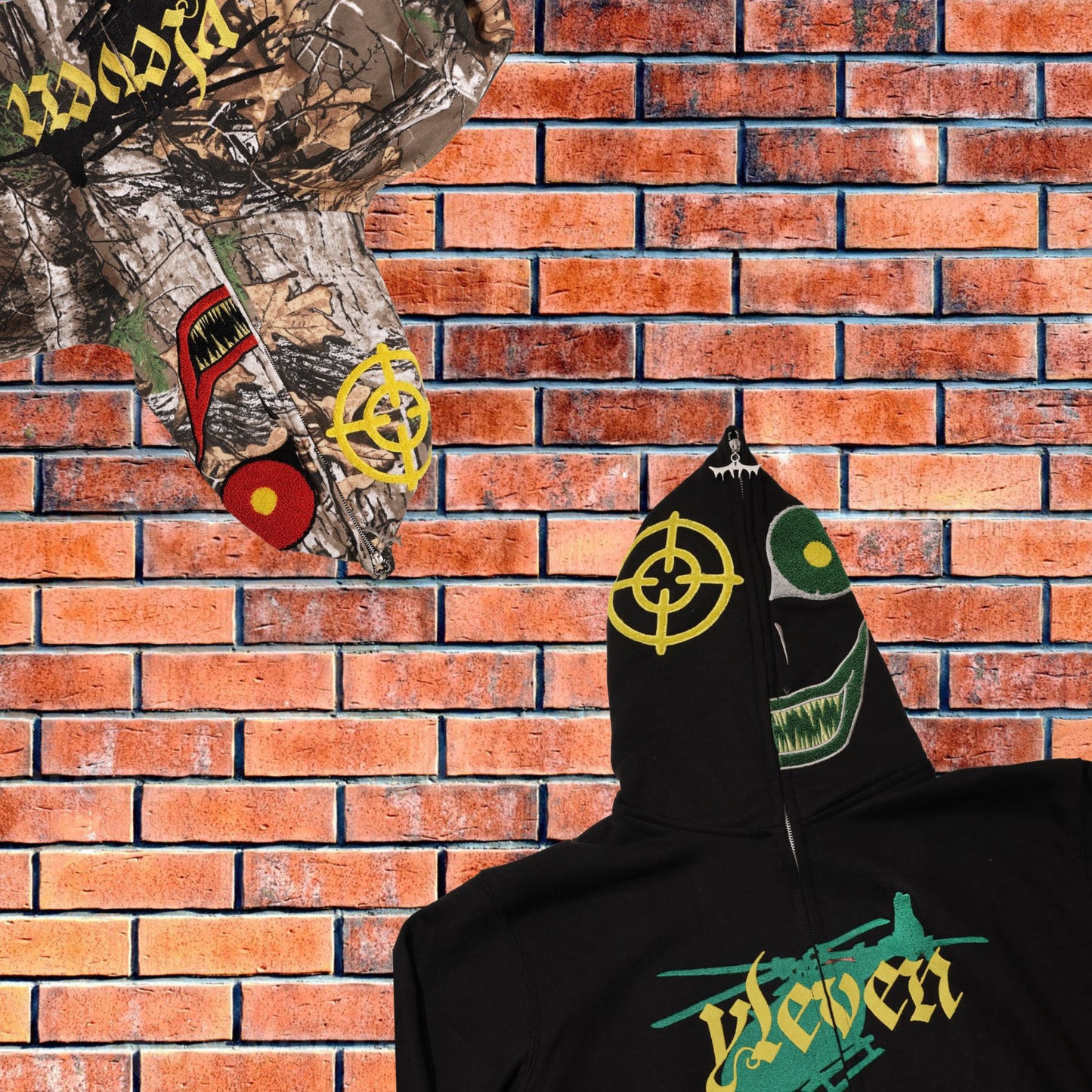 YLEVEN X MUDALA FULL ZIP HOODIE BLACK