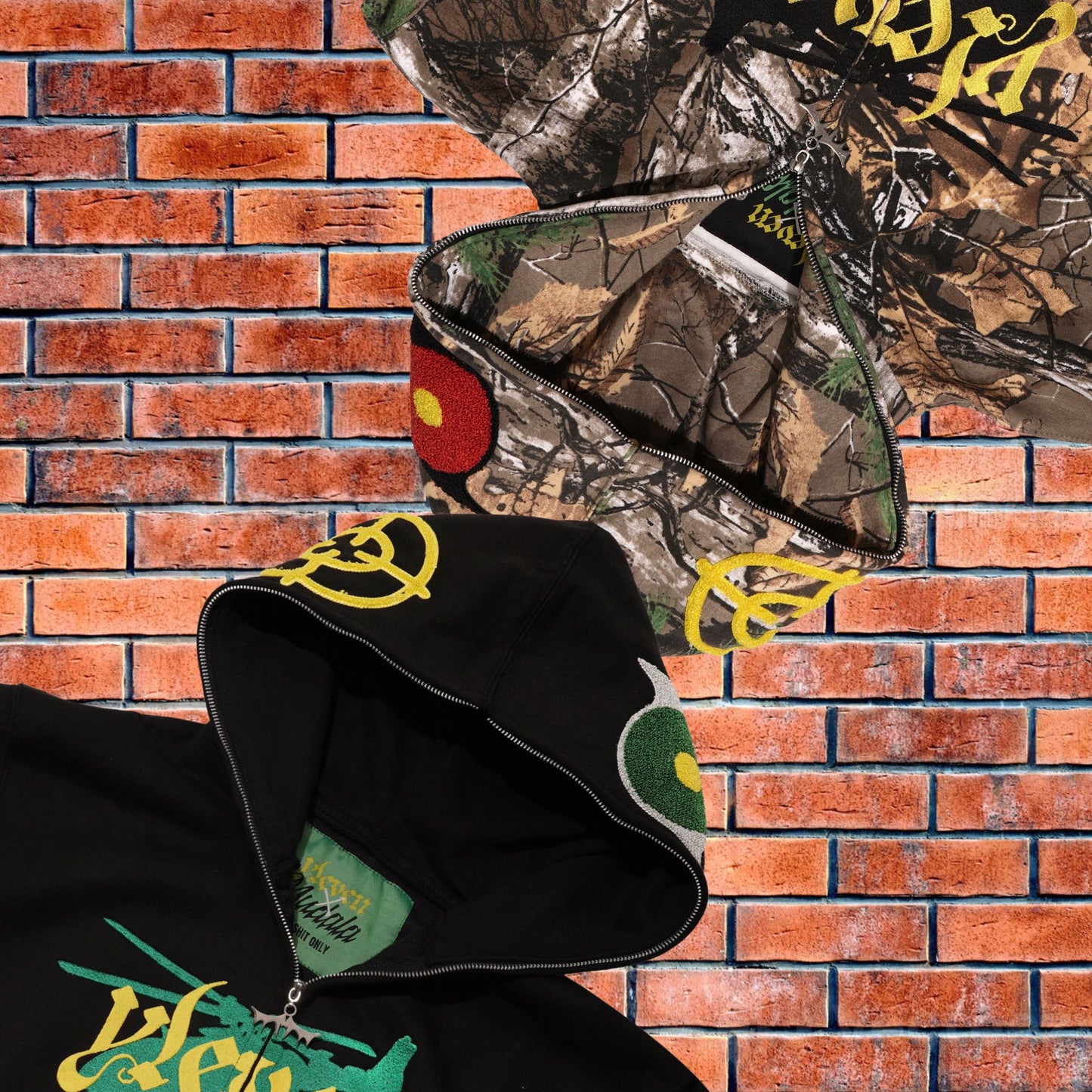 YLEVEN X MUDALA FULL ZIP HOODIE BLACK