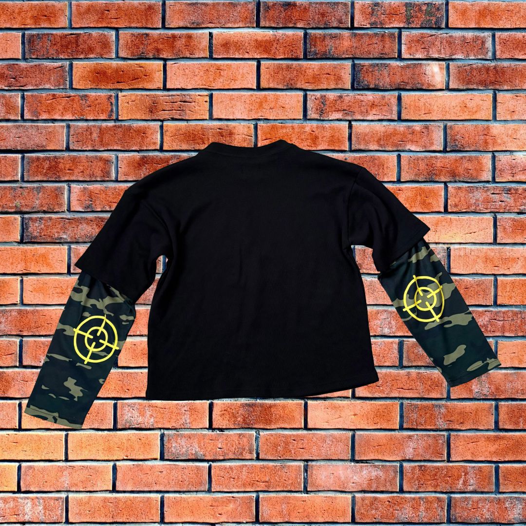 FULLY EQUIPPED DOUBLE SLEEVE WAFFLE TEE